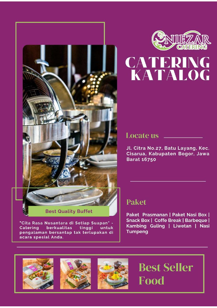 Sampul katalog Niezar Catering
