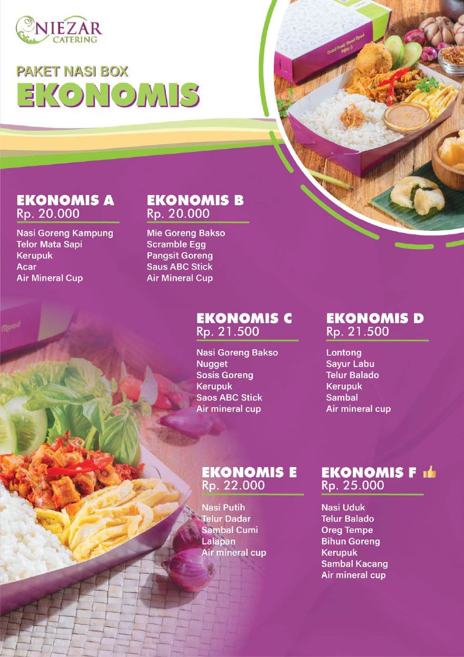 Paket Nasi Box Ekonomis — mulai Rp 20.000