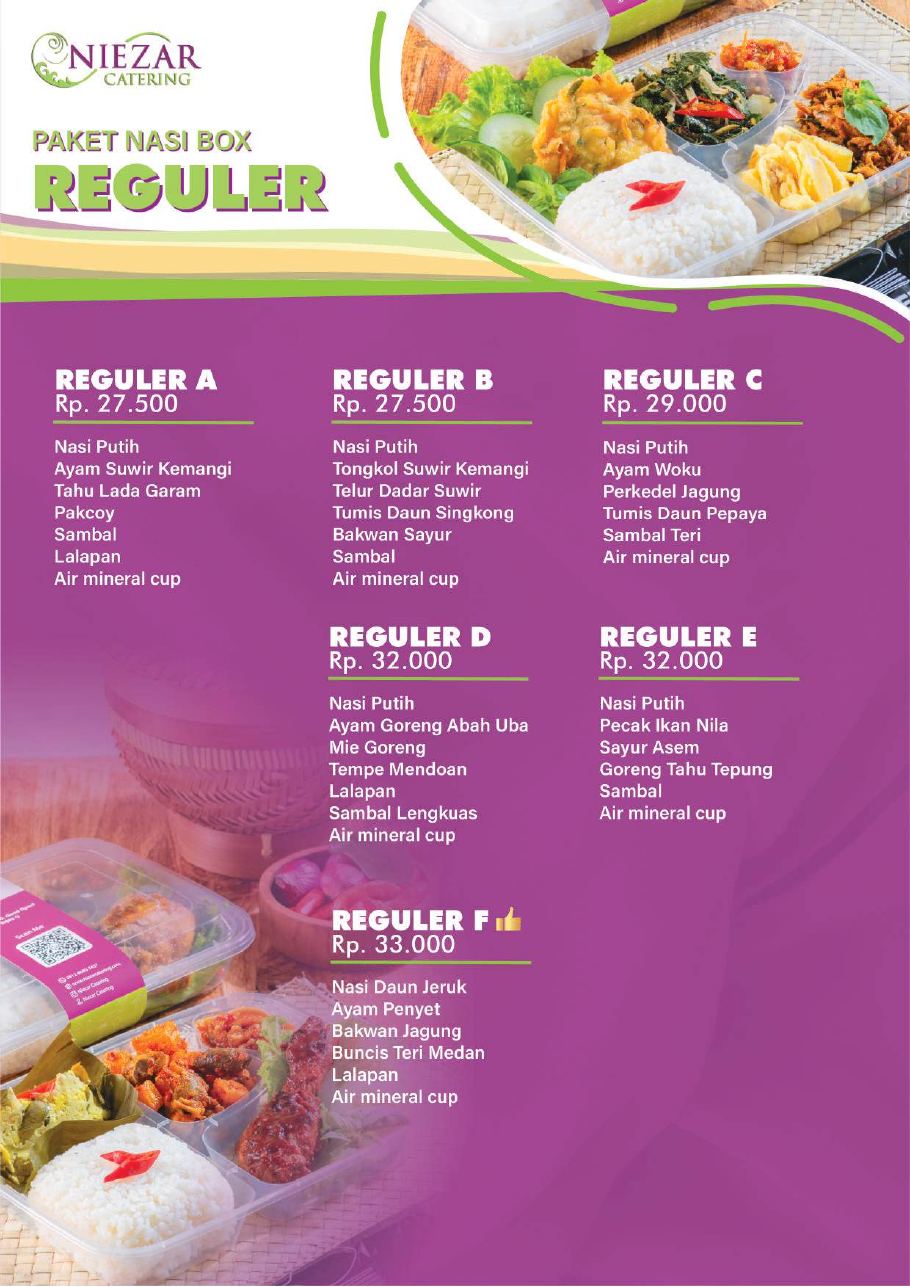 Paket Nasi Box Reguler — mulai Rp 27.500