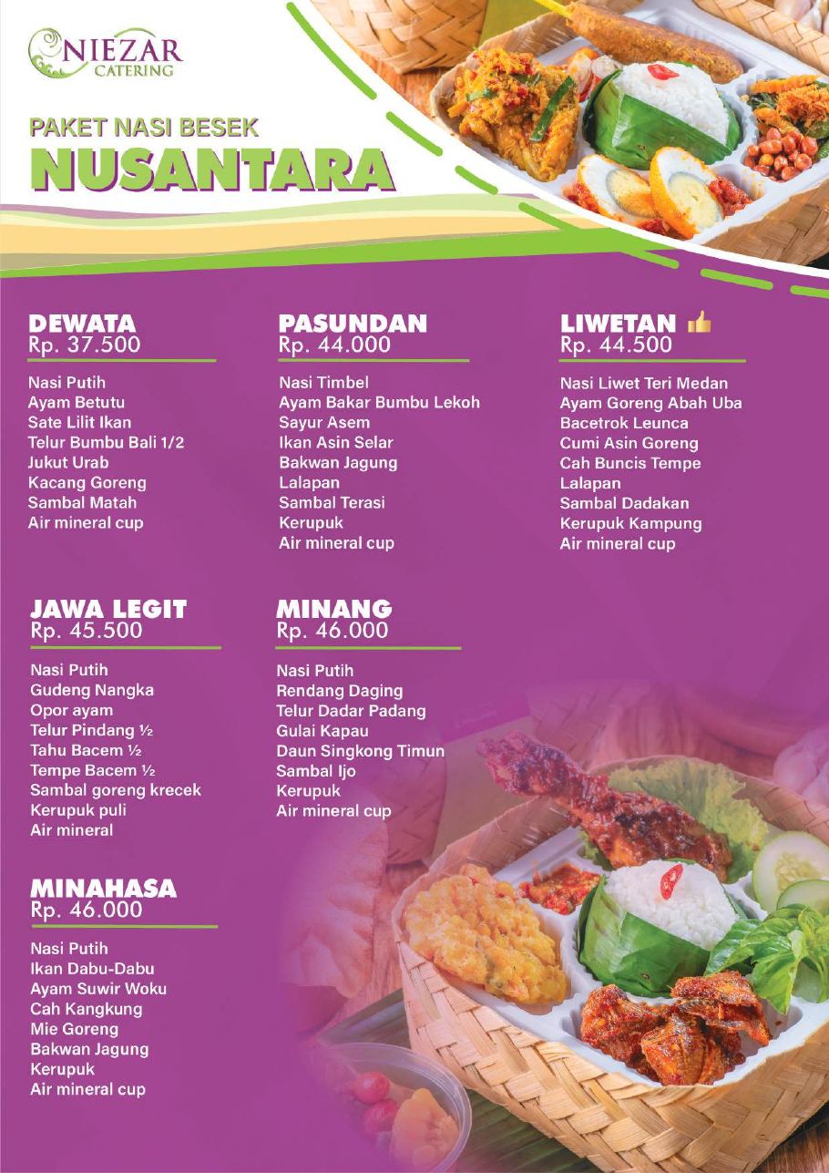 Paket Nasi Besek Nusantara — mulai Rp 37.500