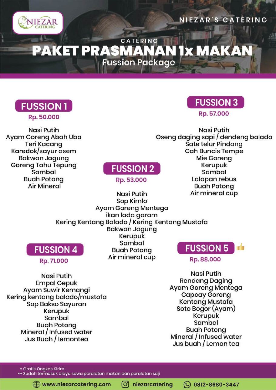 Prasmanan 1× Makan, Fussion Package — mulai Rp 50.000