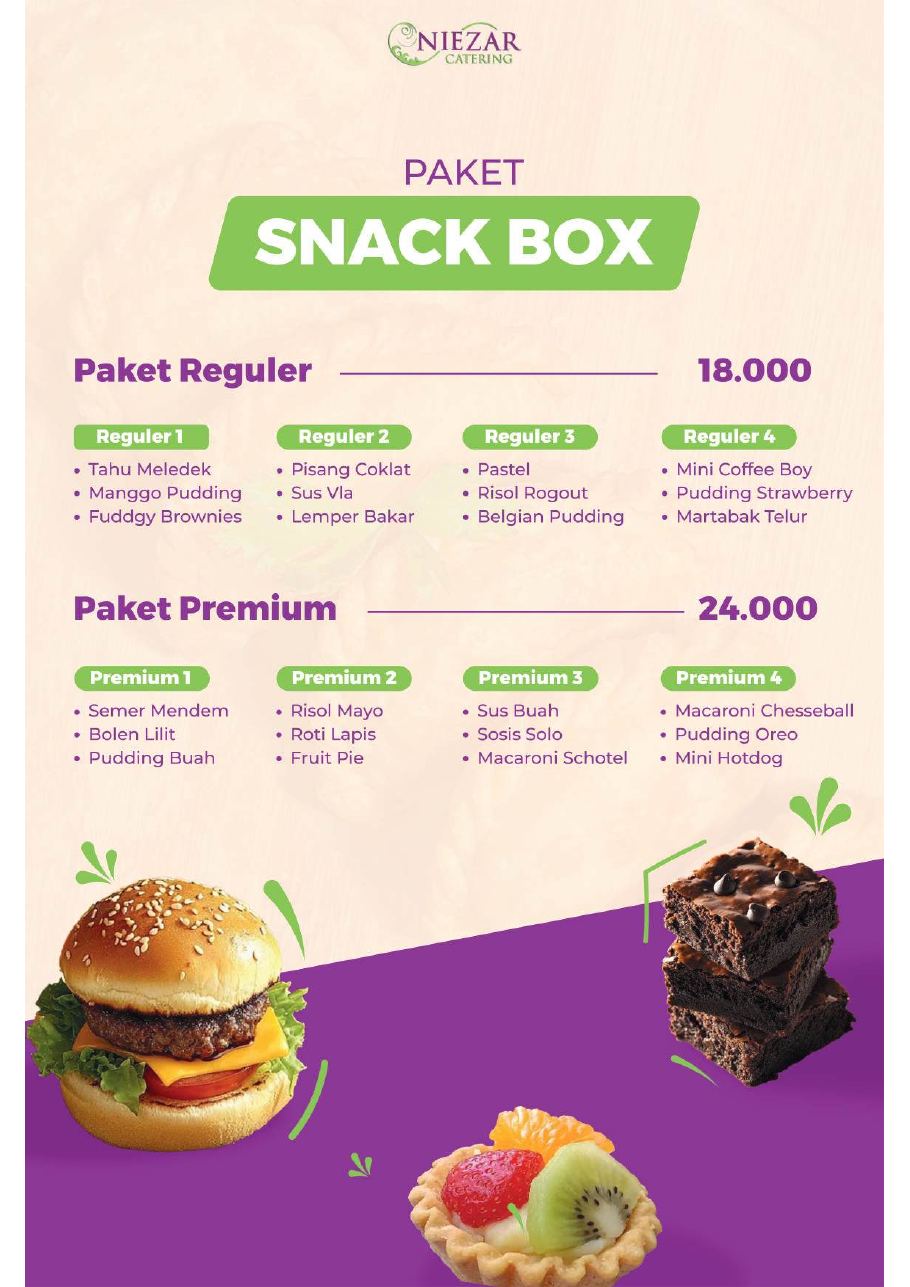 Paket Snack Box — Rp 18.000 dan Rp 24.000