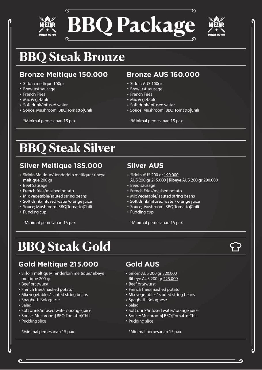 BBQ Package — Bronze, Silver, dan Gold