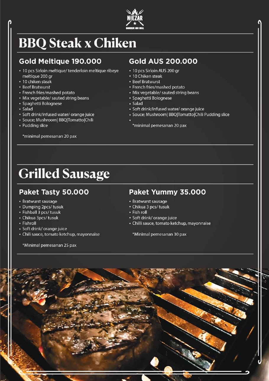 BBQ Steak × Chicken dan Grilled Sausage