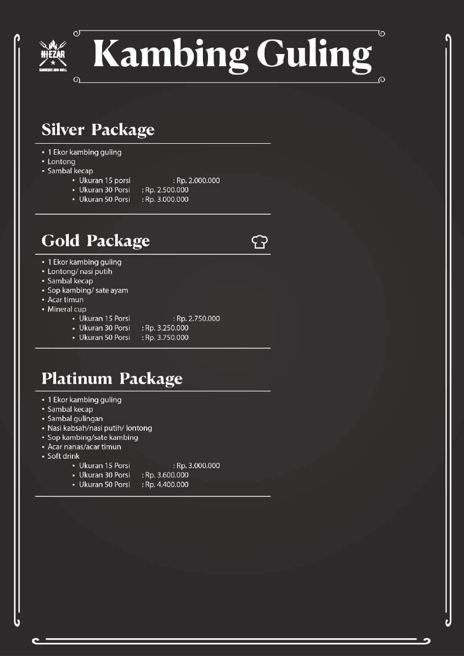 Kambing Guling — Silver, Gold, dan Platinum
